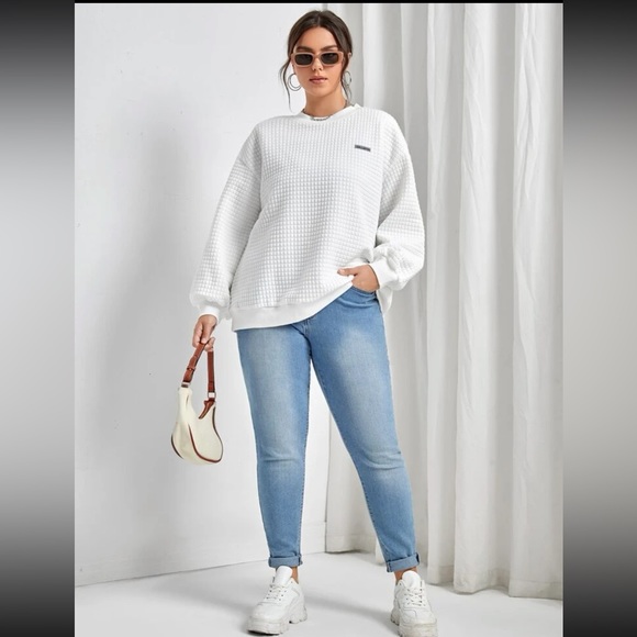 SHEIN Plus letter graphic sweatshirt - Picture 3 of 6